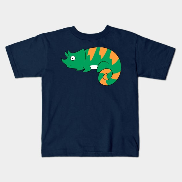 Nervous Chameleon Kids T-Shirt by saradaboru